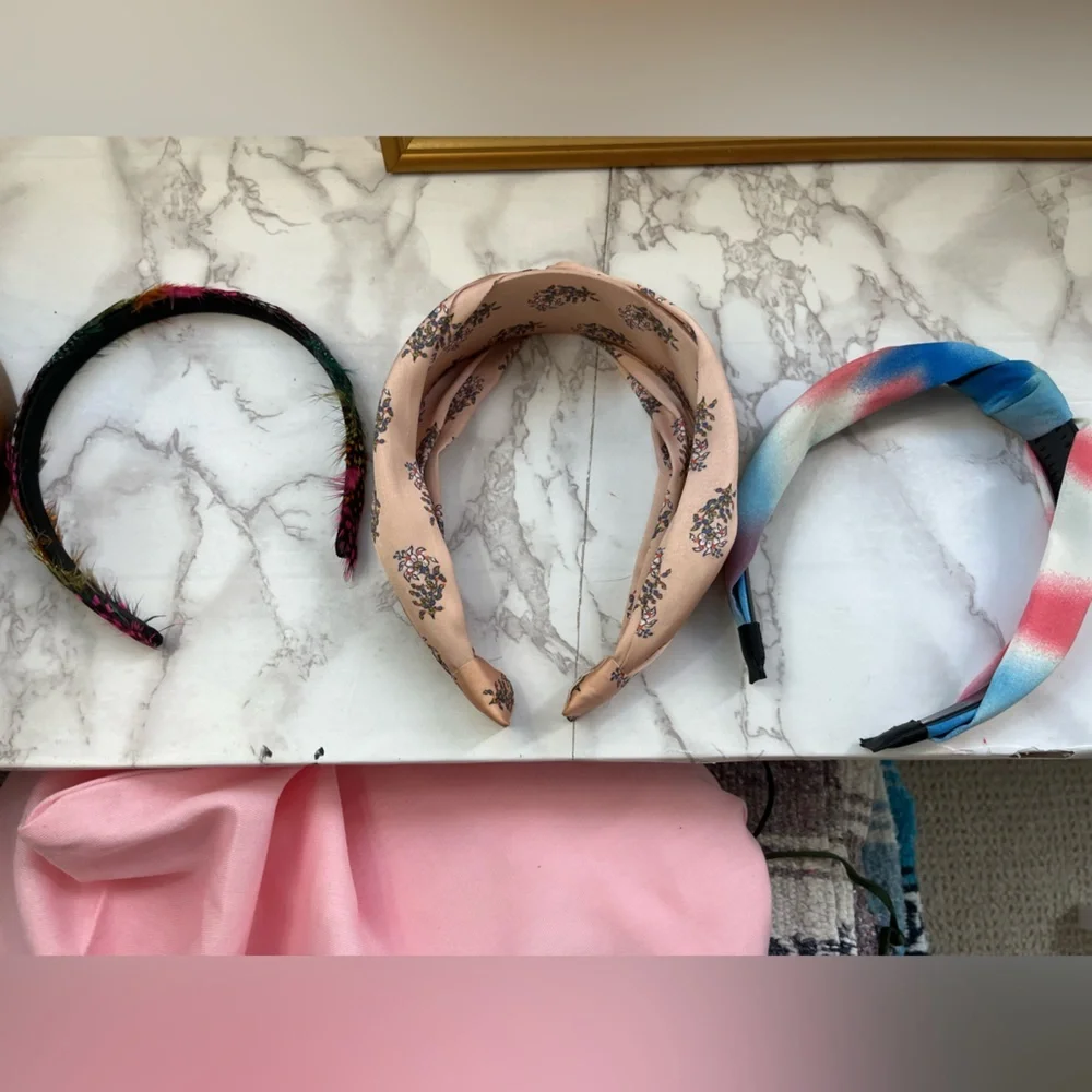 Colorful Feather and Floral Headband Bundle (3) Soft and Comfortable - Picture 3 of 8